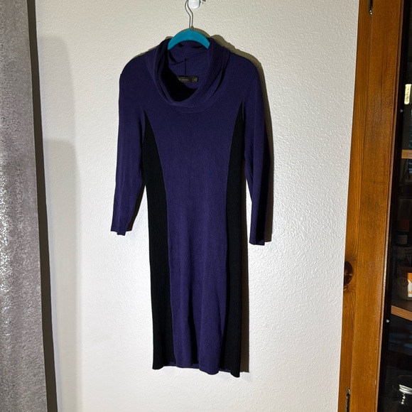 Women’s The Limited purple and black color block sweater dress - Picture 1 of 8